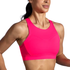 BROOKS Women's Drive 3 Pocket Run Bra (620 - Hyper Pink) -Shoe Serie Store 1E9F71E1 F95D 488D AB6C A8AF4BF1FC96
