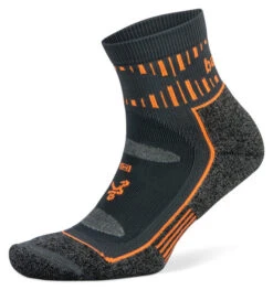 Balega Blister Resist Quarter Running Socks (Grey/Orange)