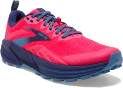 BROOKS Women's Cascadia 16 (647 - Pink/Flambe/Cobalt) -Shoe Serie Store 8B3F2770 03D3 4558 9764 304BCCAF7CE9