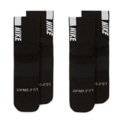 Nike Unisex Multiplier Running Ankle Socks (2 Pair) (010 - Black/White) -Shoe Serie Store AURORA SX7556 010 PHCYD002 2000