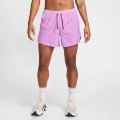 Nike Men's DRI-FIT Stride 5" Shorts (532 - Rush Fuchsia/Rosewood/Reflective Silver)